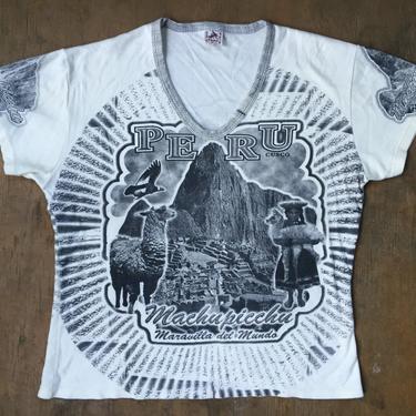 Vintage 90's Peru- Machu Picchu Cotton T-shirt SZ M 
