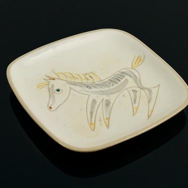 Glidden Ceramic Plate Horse Mid Century Modern 