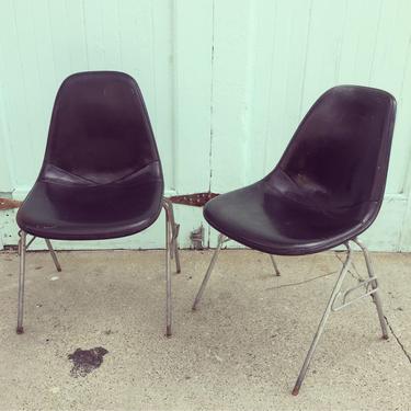 Pair original Eames for Herman Miller DSS Chairs