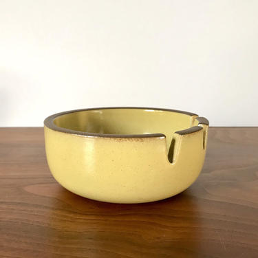 Vintage Heath Ceramics Ashtray Bowl in Citrus Yellow Glaze 