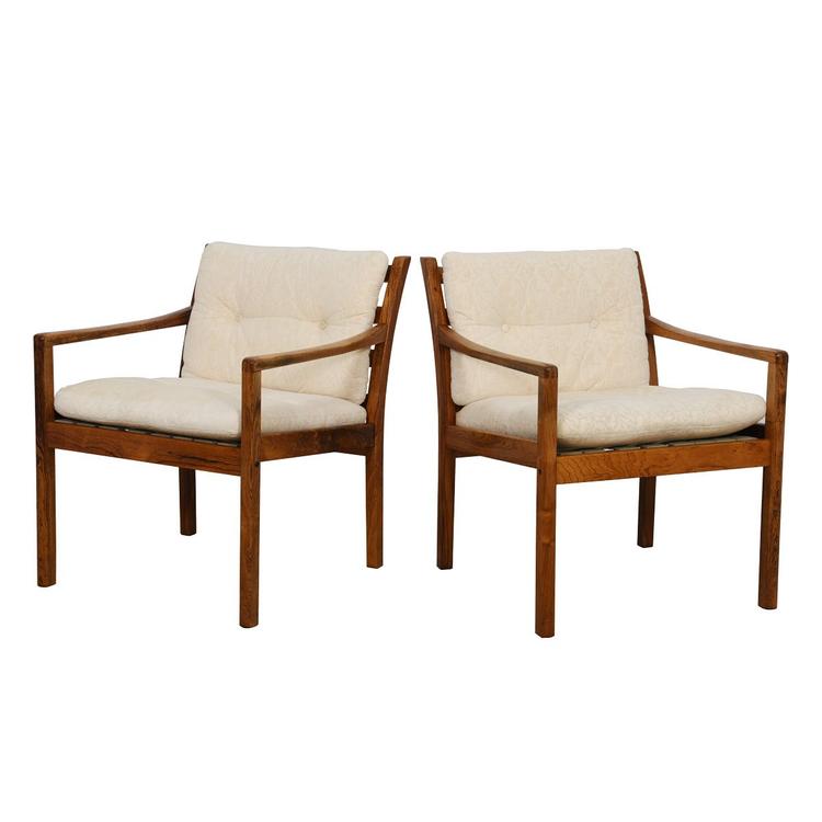 Pair of Danish Modern Rosewood Lounge Chairs