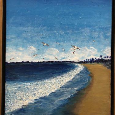 Beach - original Art on canvas