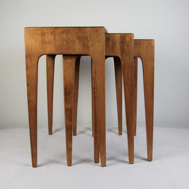 Mid Century Modern Sculptural Nesting Tables by Haywood Wakefield 