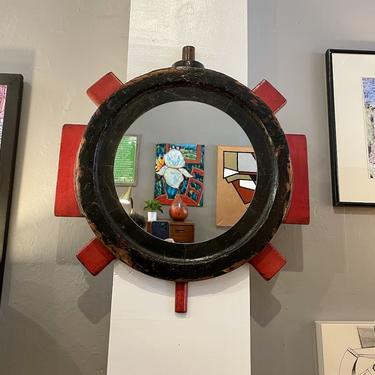 Vintage Foundry Mold Round Mirror