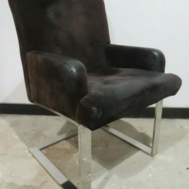 PAUL EVANS DIRECTIONAL COLLECTION 77 SUEDE DINING CHAIR mid century lounge
