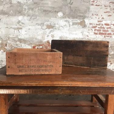 Vintage Pair of Ammo Crates Western and Remington Rustic Decor and Storage 