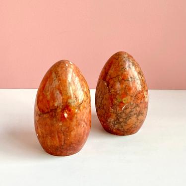 Pair of Stone Egg Bookends 