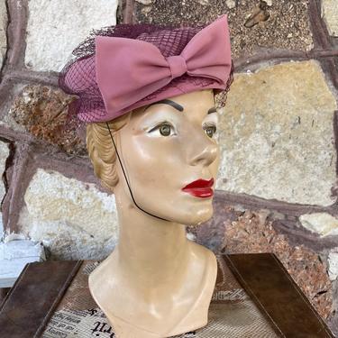 1960’s Pink Bow Pillbox Hat