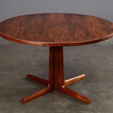 1960s Danish Modern Gudme Round Rosewood Dining Table 