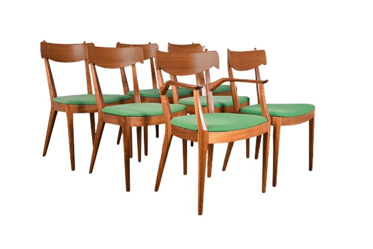 Mid Century Kipp Stewart for Drexel Dining Chairs set of 7 