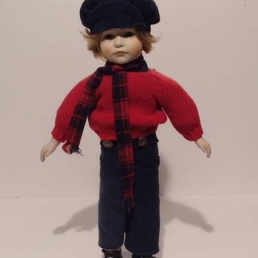 Vintage Kämmer & Reinhard Marked Bisque Doll San Francisco Music Box Porcelain Boy Doll Star Jack 17&quot; 