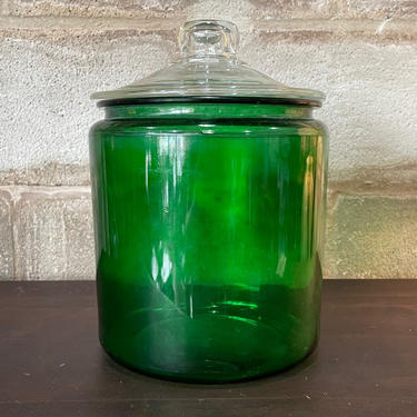 Green Glass Apothecary Jar