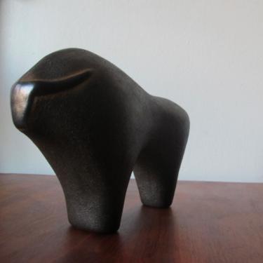 Aura Ma Talero Post Modern Art Pottery Bull  