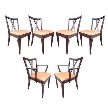 X-Back Dining Chairs by Paul Frankl, Set of Six