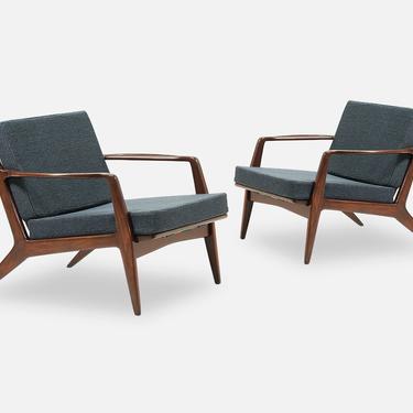 Danish Modern Lounge Chairs by Ib Kofod-Larsen for Selig