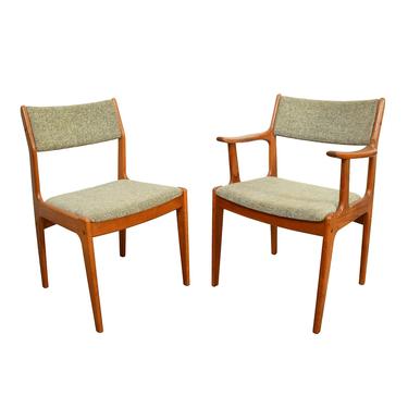 6 Teak  Dining Chairs Scandinavia Woodworks Danish Modern 2 arm chairs and 4 side chairs 