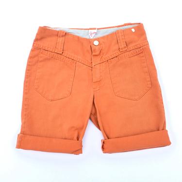 Vintage 60's Pretty Please Rusty Orange Bermuda Shorts Sz S 
