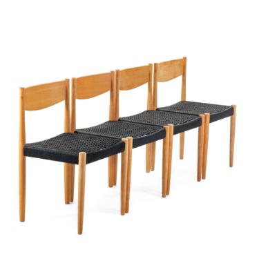 Poul Volther for Frem Rojle Danish Modern Dining Chairs (A Set of 4), Denmark 