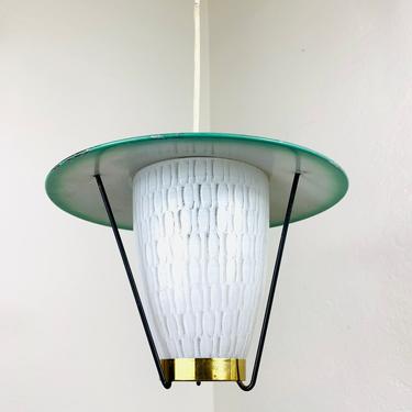 50s Mid Century Hanging Lantern Lamp 
