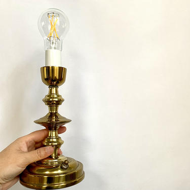 Small Vintage Brass Lamp | Small Brass Accent Lamp 
