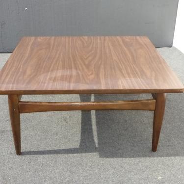 Vintage Danish Mid Century Modern Square Peg Leg Coffee Table 