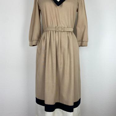 vintage sailor collared 1980s dress size medium 