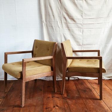 Indiana Chair Co Wood Frame Upholstered chairs, olive green side chairs, mid century accent chairs, Shipping is not free! 