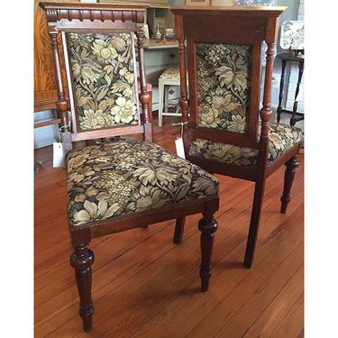 Empire chairs. $125/each or $200/pair. Approx. 37"H X 18"W X 20"D. #antiquechair #empirefurniture #klaradal #klaradalswedishantiquesandgifts #olneymd #mocomd #shoplocalmd
