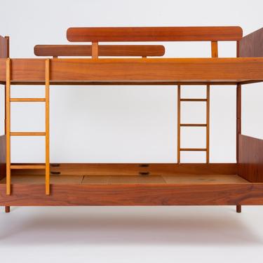 Scandinavian Modern Bunk Beds with Nightstands by Westnofa