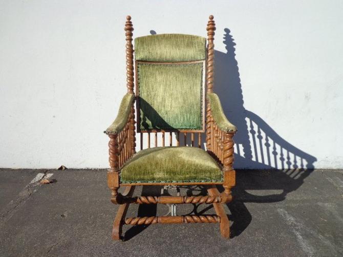 Antique Rocking Chair Rocker Armchair Spindle Traditional Shabby