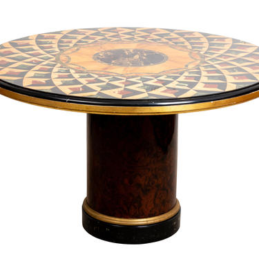 Faux Marble Decorated Center Table