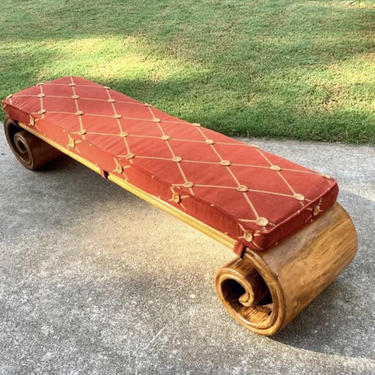 Incredible antique Chinese scroll coffee table/bench 