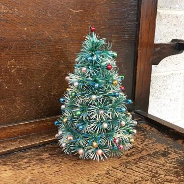 Vintage Christmas Tree Topper Retro 1960s Mid Century Modern + Plastic + Tree with Ornaments + Holiday + Tree Trimmings + MCM + Home Decor 