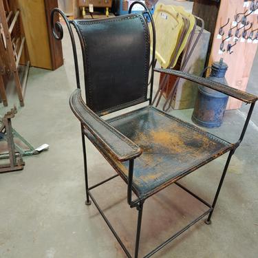 Cool leather and metal chair