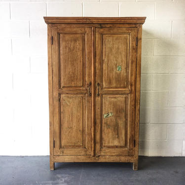 Antique Teak Cabinet, Pantry, Cupboard.  Possible provenance India.  Free Springfield VA Pick up/Shipping Extra 