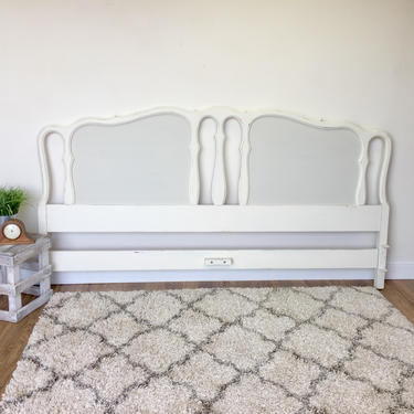 Shabby Chic Bed King Size Headboard 