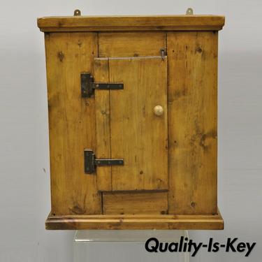 Antique French Provincial One Door Reclaimed Wood Wall Cabinet Cupboard Pantry