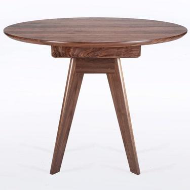Round Expanding Dining Table in Solid Walnut &quot;Sister&quot; 