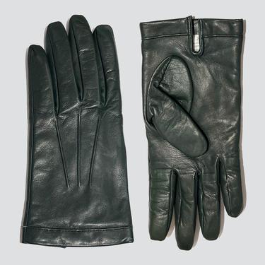 Leather Lined Green Glove