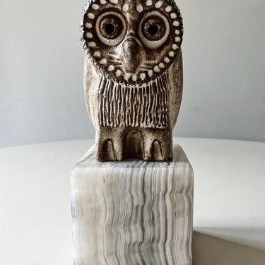 Outstanding German Bauhaus Pottery Owl by Heiner Hans Körting Keramik Vintage Scandinavian Danish Modern Pottery Mid Century Donbury 