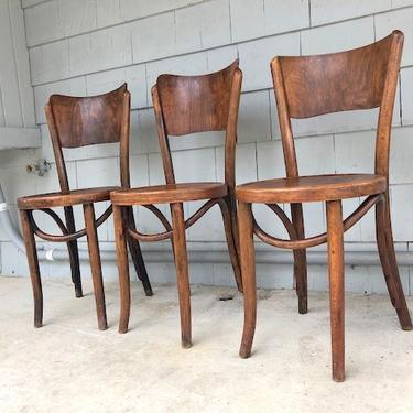 Rare Mundus Thonet Bentwood Chair Trio