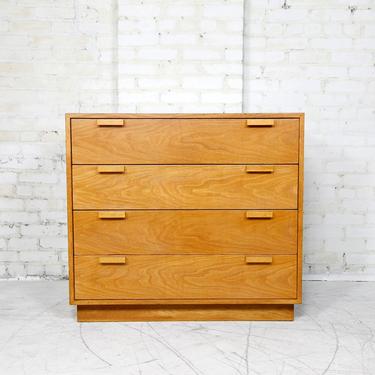 Vintage 4 drawer oak tallboy bachelor chest of drawers by Charles Webb | Free delivery in NYC and Hudson Valley areas 