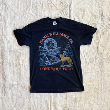Vintage 1990 Hank Williams JR Lone Wolf Tour Shirt 
