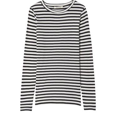 Long Sleeve Shirt - Black/White Stripe