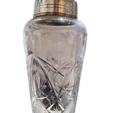 Crystal and Silver Cocktail Shaker