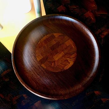 A Beautiful Large Figured Vintage Mid Century Modern Double Sided Use Teak Serving Tray Denmark 