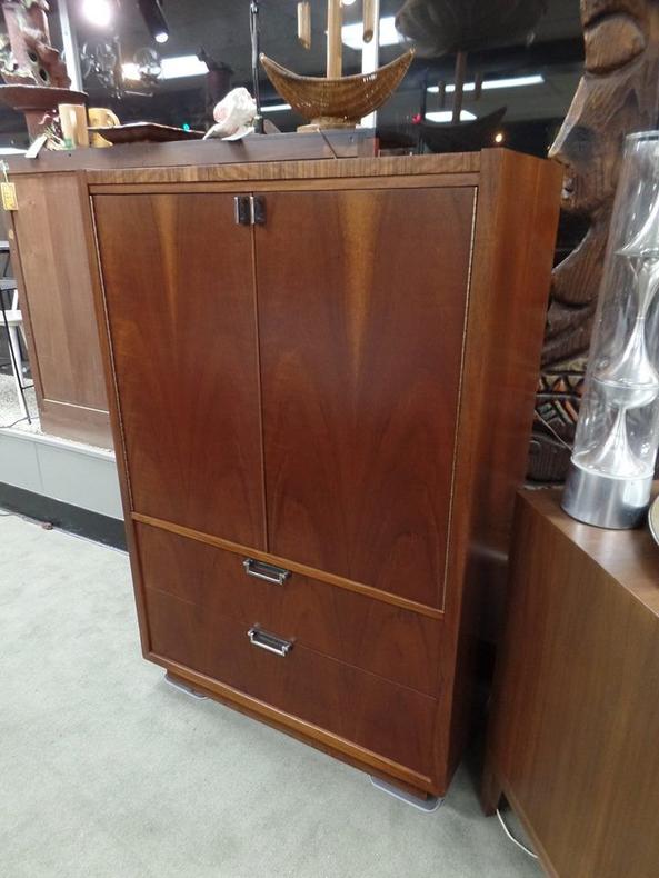 Mid-Century Modern Walnut and rosewood Armoire