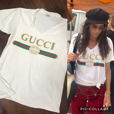 Gucci Tee Shirt White Vintage M-L 