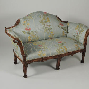 Circa 1900 French Hand Carved Loveseat
