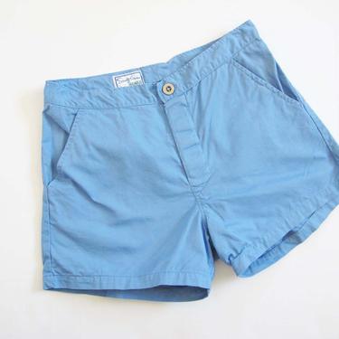 Vintage Powder Blue Surf Shorts 29 S M - 80s Cotton Casual Shorts - Surfline Hawaii 